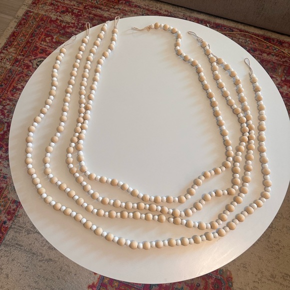 Wooden Beaded Garland, Set of 4 - Picture 5 of 7